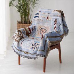 Blankets 2024 City Nordic Style Throw Blanket Sofa Lighthouse Series Travel For Bed Living Room Tapestry Carpet Bedspread