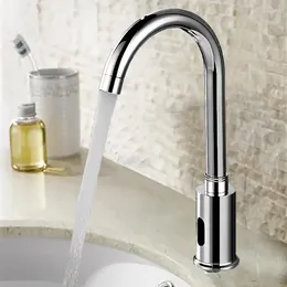 Bathroom Sink Faucets Non-contact Sensor Faucet Copper Intelligent Full-automatic Induction Infrared Rotary Hand Washing Device