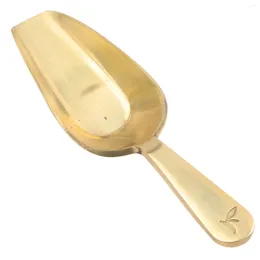 Tea Scoops Kitchen Coffee Bean Scoop Practical Brass Loose Spoon Simple Leaves