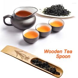 Tea Scoops Natural Bamboo Spoon Chinese Kongfu Shovel Orchid Carving Teaspoon Home Teahouse Office Ceremony Teaware Tool