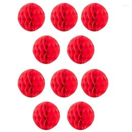 Party Decoration 10 PCS Art DIY Tissue Paper Honeycomb Balls Red Inch Wedding Birthday Nursery Decor