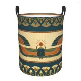 Laundry Bags Waterproof Storage Bag Ancient Egypt Household Dirty Basket Folding Bucket Clothes Toys Organiser