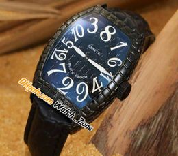 Crazy Hours Black Croco 8880 CH BLK CRO A2813 Automatic Mens Watch Texture Dial PVD Black Steel Cracked Case White Marker Gents Wa9647546