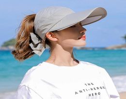 Portable Canvas 7 Colors Sunsn Ball Cap Beach Outdoor Hat Comfortable Ventilation Retractable Sun Visor Hats6994138