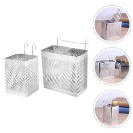 Kitchen Storage Wall Mounted Flatware Hanging Chopstick Holder Sponge For Sink Chopsticks Basket