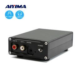 Amplifier AIYIMA XMOS208+ES9038 HIFI Audio Decoder Headphone Amplifier Stereo Gaming DAC for Home Desktop Power Amplifier Active Speakers