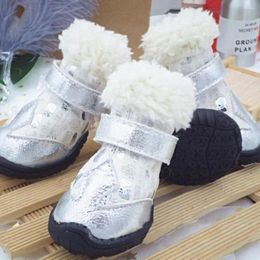 Dog Apparel 4Pcs Practical Pet Shoes Fashionable Decorative Universal Snow Boots