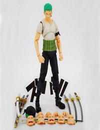 Anime One Piece Roronoa Zoro Past Blue Variable Boxed 18cm PVC Action Figure Collection Model Doll Toys Gift X0503306k7174433