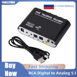 Converter Digital To Analog 5.1 Channel Stereo AC3 Audio Converter DAC Converter Optical SPDIF Coaxial AUX 3.5mm To 6 RCA Sound Decoder