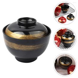 Dinnerware Sets Rice Bowls Miso Soup Bowl With Lid Traditional Japanese Ramen Set Cup Mug Vegetable Steam