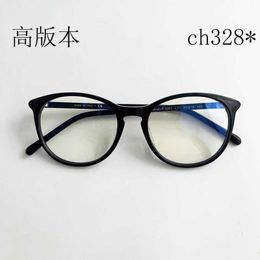 2024 New High Quality luxury designer sunglasses CH3282 Fashion New Small Fragrant Eyes Plate Circular Frame Men's and Women's Can Equipped with Myopia Glasses