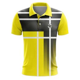 Shirts New Summer Men's Golf Shirt Quickdrying Breathable Polo Shirts Short Sleeve Top Golf Wear Sports Fashion Football Polo Tshirt