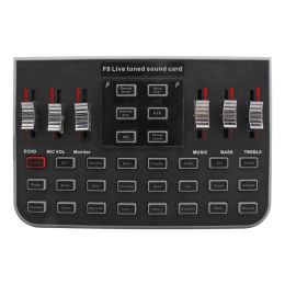 Accessories Live Sound Card F8 Universal Voice Conversion Audio Mixer With 18 Interesting Sound Effects Sound Card Computer Mixing