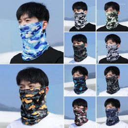 Scarves Breathable Lce Silk Bandana Windproof Hanging Ear Elastic Cycling Balaclava Face Cover Scarf Summer