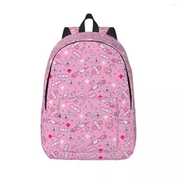 School Bags Menhera Needles Two On Pink Backpack For Kindergarten Primary Student Bookbag Kids Daypack Lightweight