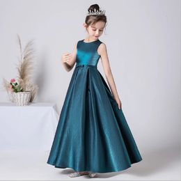 Dideyttawl Sleeveless Flower Girl Dresses Party Dress For Satin Junior Concert Formal Elegant Banquet Gowns 240321
