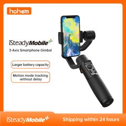 Monopods Hohem Handheld Gimbal 3axis Stabiliser Isteady Mobile Plus Phone Selfie Stick Tripod for Iphone 13 12 Pro/max Huawei Xiaomi