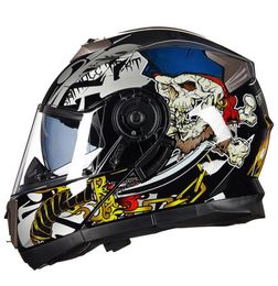 New arrive GXT Motorcycle Flip Up Helmet Casco Racing Double Lense Full Face Helmet9227343