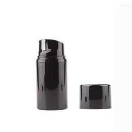 Storage Bottles 10pcs Airless Bottle Pump Black Vacuum Packaging Travel 30ml-150ml Lotion Refillable Makeup PP Cream