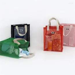 Storage Bags Cute Mesh Bag Breathable Portable Transparent Handbag Multi-Purpose Convenient Swimming