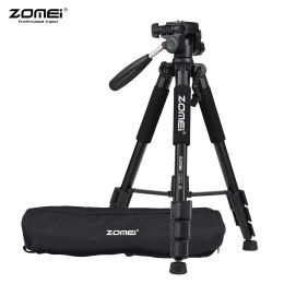 Monopods Zomei Q111 142cm/56" Lightweight Portable Aluminium Alloy Camera Travel Tripod with Quick Release Plate/ Bag for Canon Nikon Sony