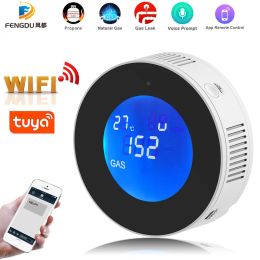 Detector Natural Gas Leak Detector Alarm Tuya WiFi Smart for Home Methane/Propane Alert Detectors with Sound Voice usb power supply