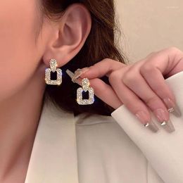 Dangle Earrings Gorgeous Women's Drop Full With Dazzling CZ Stone Sparkling Ear Piercing Square Party Jewellery