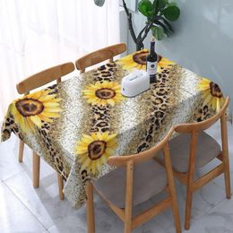 Table Cloth Rectangular Waterproof Picnic 54 X 72 Inch Washable Camping PolyesterSunflower