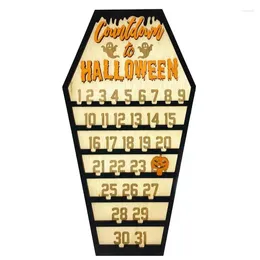 Party Decoration Coffin Countdown Calendar Wooden Table Decor With Moveable Holiday Ornaments Favour Halloween