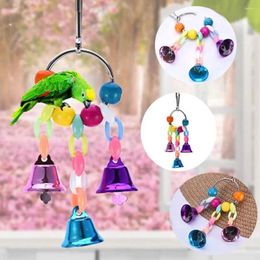 Other Bird Supplies 13Pcs/Set Parrot Chewing Toys Useful Sturdy Cockatiel Kit Swing Ball Bell Standing Training For Budgies