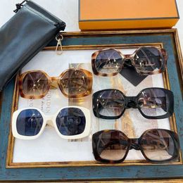 New luxury designer F family large box display face small ins net red same plate sunglasses FOL028