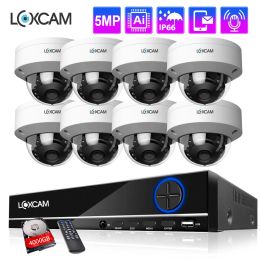 System Loxcam H.265+ 8ch 4k Nvr 5mp 4mp Cctv Security Camera System Audio Record Day Night Vandalproof Poe Ip Camera Kit