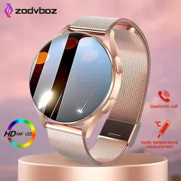 Watches ZODVBOZ New Smart Watch Women Custom Dial Answer Call Temperature Monitoring Sport Watches Men Waterproof Smartwatch For Huawei