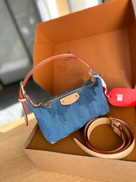 Top quality Designer Women's bag Versatile Classic The latest denim fashion lunch box bag Large capacity shoulder bag crossbody bag with exquisite packaging gift box