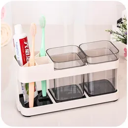 Bedding Sets Toothbrush Holder Stand Set Simple Makeup Box Shaving Bathroom Storage White Mouthwash Cup Toothpaste