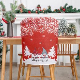 Chair Covers Reusable Cover Festive Back Stretchable Washable Slipcovers For Christmas Dining Room Chairs