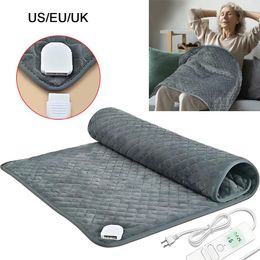 Blankets 80 60cm Electric Heating Pad Massager Therapy For Body Abdomen Back Pain Relief 9Modes Winter Heated Blanket Thermal Massage Mat