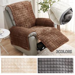 Chair Covers 1 Seater Recliner Sofa Cover Flannel Armchair Case Plush Non-Slip Relax Lazy Boy Slipcovers Washable Home Decor