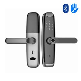 Lock X8 Black Smart Door Lock Biometric Fingerprint Door Lock BT TTlock APP IC Card Keyless Electronic Home Security Door Lock