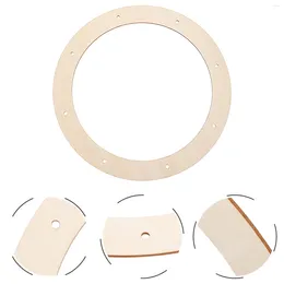 Decorative Flowers 6pcs Wood Crafts Wreath Frames DIY Hoops Practical Making Rings