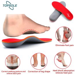 Accessories TOPSOLE Orthopedic Insoles For The Feet Red 3cm High Arch Support Shoe Inserts Pain Relief Plantar Fasciitis Flat Foot Men Women