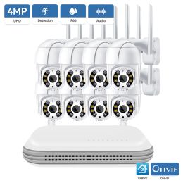 System HAMROLTE 8CH Wireless CCTV System 1080P NVR Outdoor Wifi PTZ 3MP IP Camera Security System Video Surveillance Night Vision XMeye