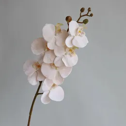 Decorative Flowers 35" Fake Orchids In Champagne Artificial Phalaenopsis Stem DIY Office/Wedding/Home/Holiday/Kitchen Decorations Gifts