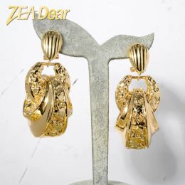 Earrings ZEADear Jewelry Fashion Drop Earrings Copper Irregular African Nigeria Large Style For Women High Quality Classic Party Wedding