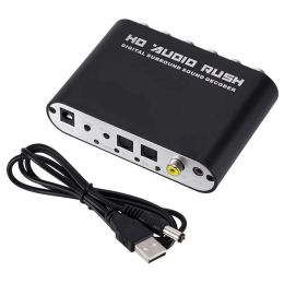 Converter Digital 5.1 Audio Decoder Dolby Dts/Ac3 Optical To 5.1Channel RCA Analogue Converter Sound Audio Adapter Amplifier For TV