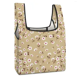 Shopping Bags Custom Pattern Small Shoppers Handbags Full Printed Large Bag Travel Portable Reusable Folding Tote One Size