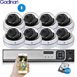 System Gadinan 8CH 3MP POE Kit H.265+ System CCTV Security NVR Outdoor Waterproof Audio IP Camera Surveillance Alarm Video Record Kit