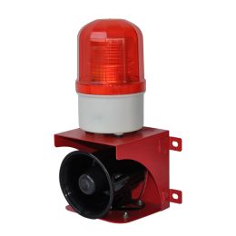 Siren Industrial Alarm Siren Outdoor 110dB Loud Horn Security LED Flashing Light Alarm For Home, Factory DC12V AC220V TGSG110