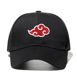 100% Cotton Japanese Logo Anime Dad Hat Uchiha Family Logo Embroidery Baseball Caps Blk Snapbk Hats1100632