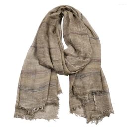 Scarves European And American Cotton Linen Winter Men Scarf Fashion Striped Men's Tassel Long Shawl Bufanda Male Accessories